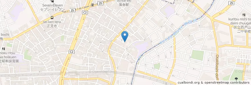 Mapa de ubicacion de ひがしなかの幼稚園 en Giappone, Tokyo, 中野区.