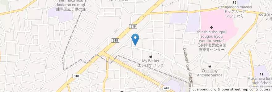 Mapa de ubicacion de ひまわりベビールーム小竹向原 en Jepun, 東京都, 板橋区, 練馬区.