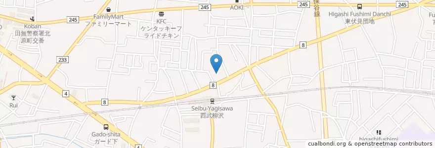 Mapa de ubicacion de ほうやちょう保育園 en اليابان, 東京都, 西東京市.