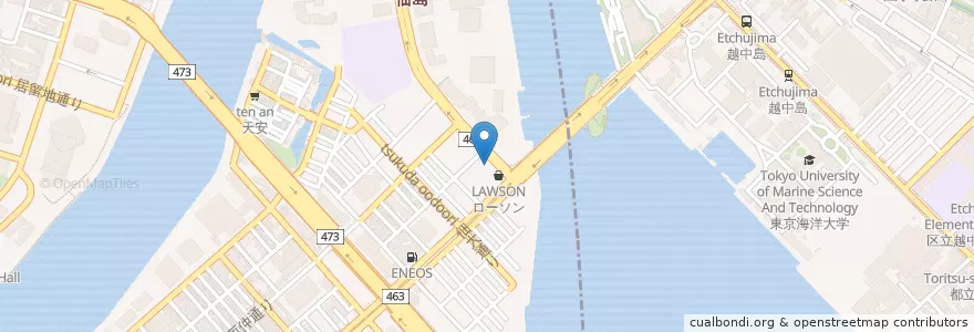 Mapa de ubicacion de みちてる保育園 en 日本, 东京都/東京都, 江東区, 中央区.