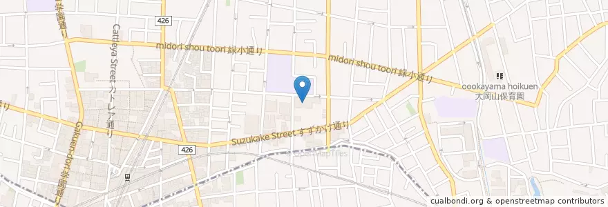 Mapa de ubicacion de みどりがおか幼稚園 en اليابان, 東京都, 目黒区.