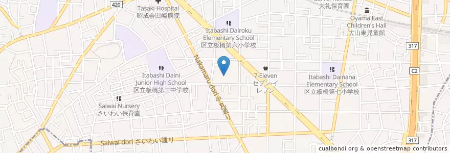 Mapa de ubicacion de みなみ保育園 en Giappone, Tokyo, 板橋区.