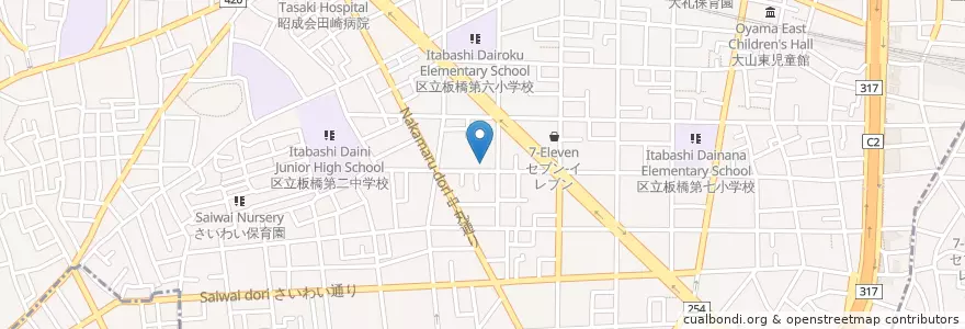 Mapa de ubicacion de みなみ児童館 en Japan, Tokio, 板橋区.