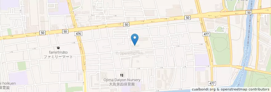 Mapa de ubicacion de もみじ幼稚園 en اليابان, 東京都, 江東区, 江戸川区.