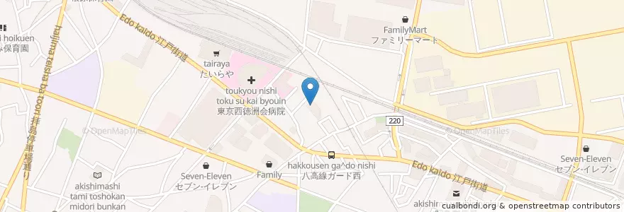 Mapa de ubicacion de ゆりかご保育園 en 日本, 東京都, 昭島市.