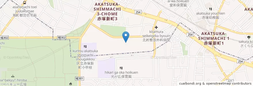 Mapa de ubicacion de ゆりの木児童館 en Japan, 東京都, 練馬区.