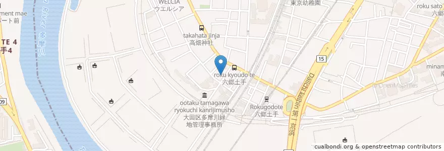 Mapa de ubicacion de よいこの保育園 en Japan, 東京都, 大田区.