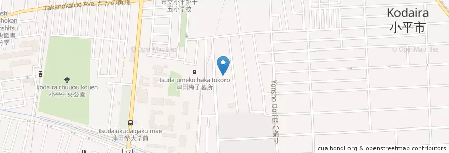 Mapa de ubicacion de よつぎ第三保育園 en 日本, 東京都, 小平市.