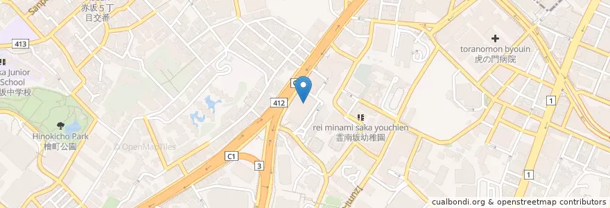 Mapa de ubicacion de アーク森ビル内郵便局 en Giappone, Tokyo, Minato.