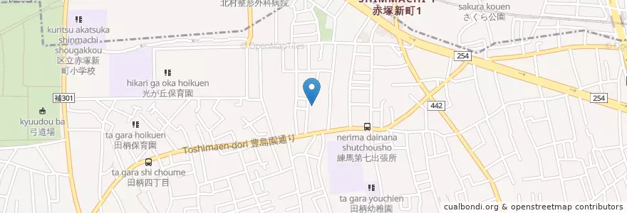 Mapa de ubicacion de エンゼル保育園 en 일본, 도쿄도, 練馬区.