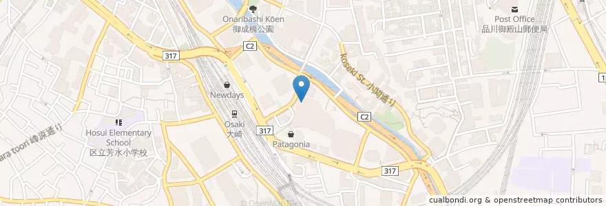 Mapa de ubicacion de ゲートシティ大崎郵便局 en Giappone, Tokyo, 品川区.