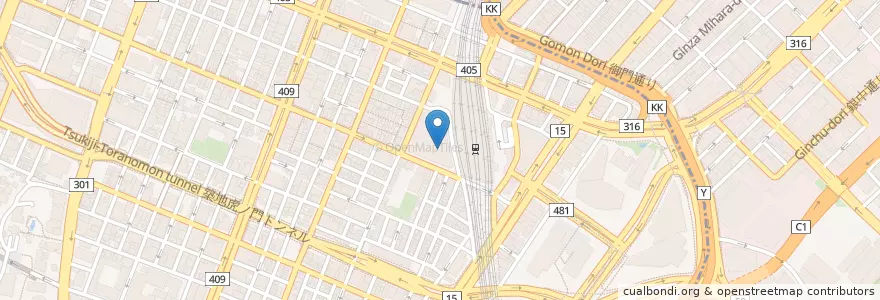 Mapa de ubicacion de ニュー新橋ビル内郵便局 en ژاپن, 東京都, 港区.