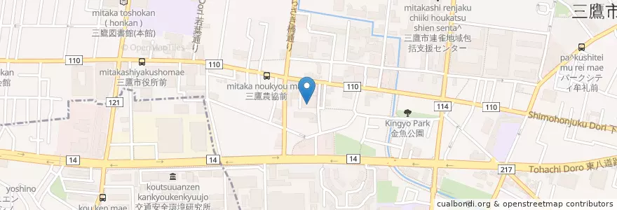 Mapa de ubicacion de フィッシャー幼稚園 en 日本, 东京都/東京都, 三鷹市.