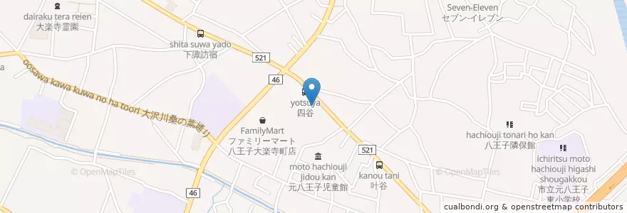 Mapa de ubicacion de フェロー保育園 en 日本, 東京都, 八王子市.