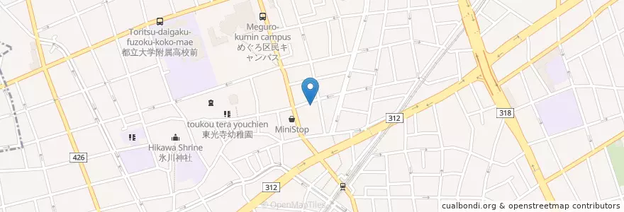 Mapa de ubicacion de ベテル幼稚園 en 日本, 東京都, 目黒区.