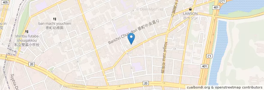 Mapa de ubicacion de 一番町児童館 en Japan, Tokio, 千代田区.