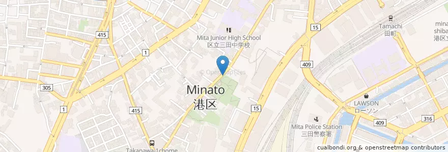 Mapa de ubicacion de 三田警察署三田四丁目交番 en Япония, Токио, Минато.
