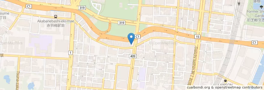 Mapa de ubicacion de 三田警察署芝園橋交番 en Japan, Tokyo, Minato.