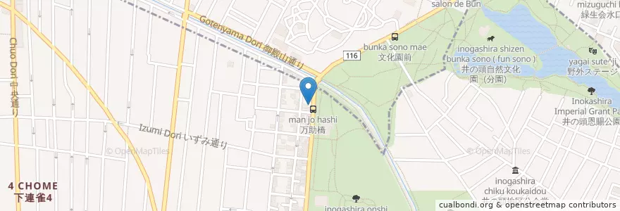 Mapa de ubicacion de 三鷹警察署万助橋駐在所 en Japón, Tokio.