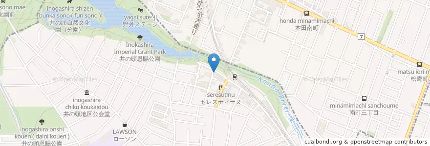 Mapa de ubicacion de 三鷹警察署井之頭公園駅前交番 en Japan, Tokio, 武蔵野市.
