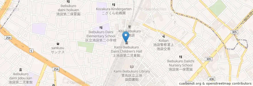 Mapa de ubicacion de 上池袋第二児童館 en Япония, Токио, Тосима.