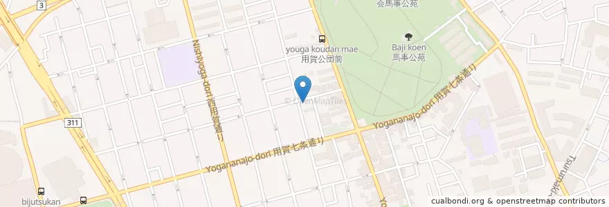 Mapa de ubicacion de 上用賀保育園 en Jepun, 東京都, 世田谷区.