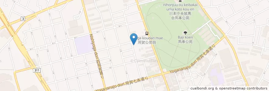 Mapa de ubicacion de 上用賀児童館 en ژاپن, 東京都, 世田谷区.