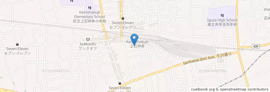 Mapa de ubicacion de 上石神井児童館 en Japan, Tokyo, Nerima.