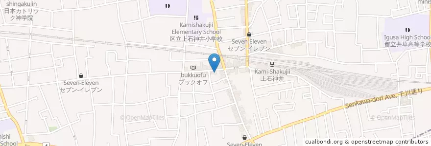 Mapa de ubicacion de 上石神井郵便局 en Japan, Tokyo, Nerima.