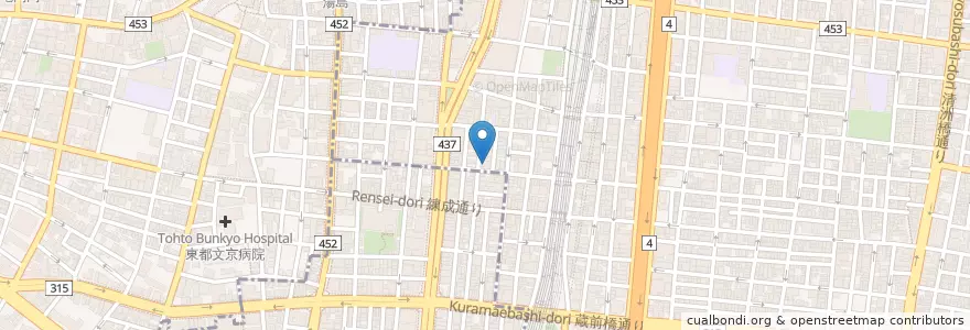 Mapa de ubicacion de 上野黒門郵便局 en 日本, 東京都.