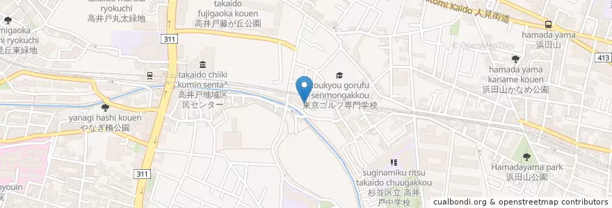 Mapa de ubicacion de 上高井戸児童館 en Japon, Tokyo, 杉並区.