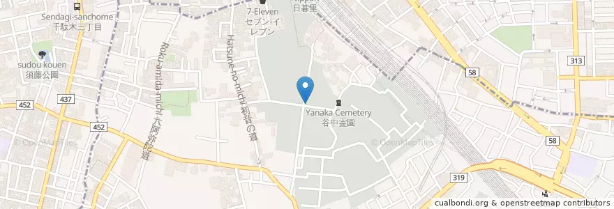 Mapa de ubicacion de 天王寺駐在所 en 日本, 东京都/東京都, 台東区.