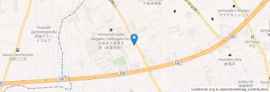 Mapa de ubicacion de 世田谷北烏山八郵便局 en 日本, 东京都/東京都, 世田谷区.