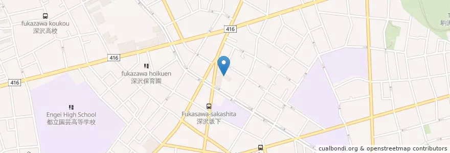 Mapa de ubicacion de 世田谷区立深沢図書館 en Japan, Tokio, 世田谷区.