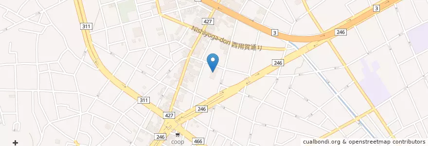 Mapa de ubicacion de 世田谷区立玉川台図書館 en Япония, Токио, Сэтагая.