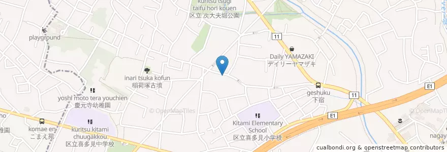 Mapa de ubicacion de 世田谷喜多見三郵便局 en Giappone, Tokyo, 世田谷区.