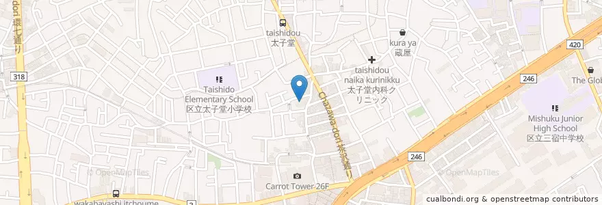 Mapa de ubicacion de 世田谷幼稚園 en Japon, Tokyo, 世田谷区.