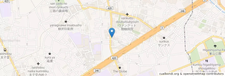 Mapa de ubicacion de 世田谷池尻郵便局 en 日本, 東京都, 世田谷区.
