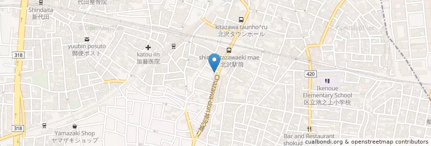 Mapa de ubicacion de 世田谷消防署北沢出張所 en ژاپن, 東京都, 世田谷区.