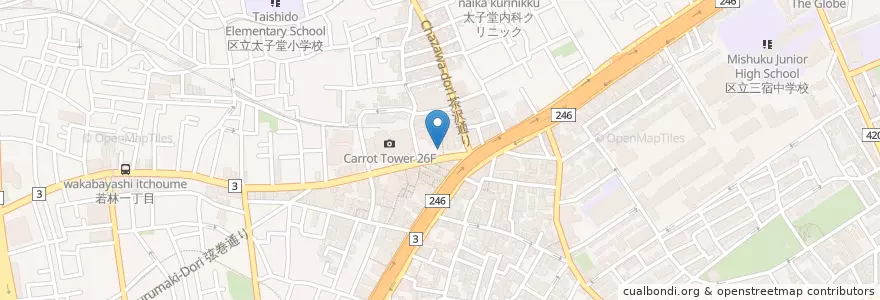 Mapa de ubicacion de 世田谷警察署三軒茶屋交番 en Japan, Tokio, 世田谷区.