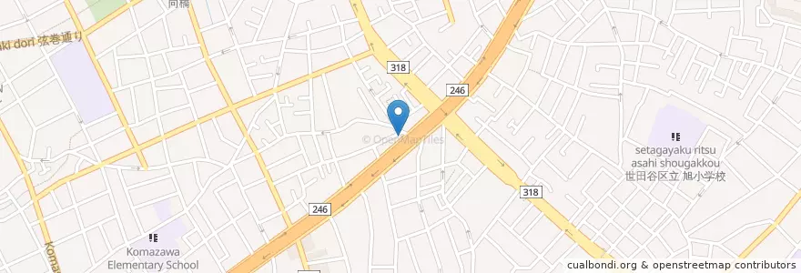 Mapa de ubicacion de 世田谷警察署上馬交番 en ژاپن, 東京都, 世田谷区.