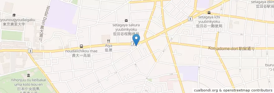 Mapa de ubicacion de 世田谷警察署松ヶ丘交番 en ژاپن, 東京都, 世田谷区.