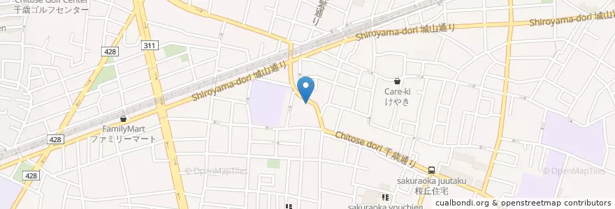 Mapa de ubicacion de 世田谷警察署 桜丘交番 en Japon, Tokyo, 世田谷区.