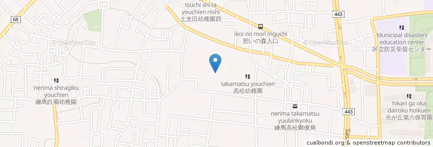 Mapa de ubicacion de 中央ろう学校石神井校舎 en Japão, Tóquio, 練馬区.