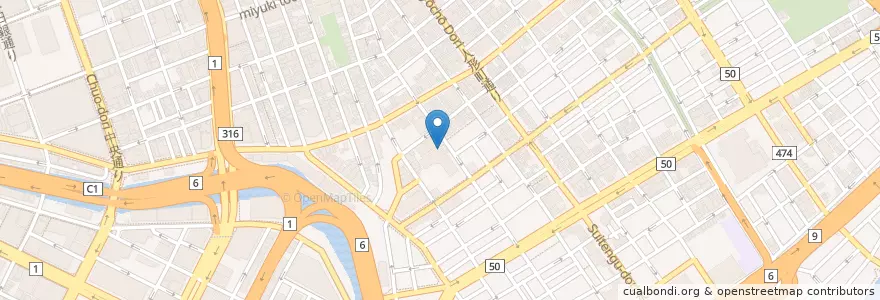 Mapa de ubicacion de 中央区立日本橋図書館 en Japonya, 東京都, 中央区.