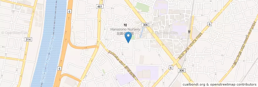 Mapa de ubicacion de 中林病院 en ژاپن, 東京都, 墨田区.
