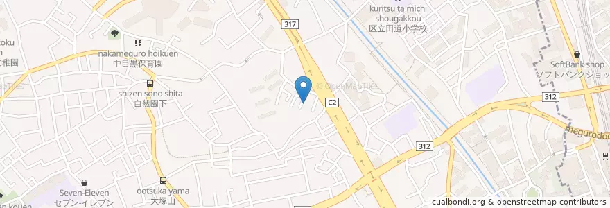Mapa de ubicacion de 中目黒幼稚園 en اليابان, 東京都, 目黒区.