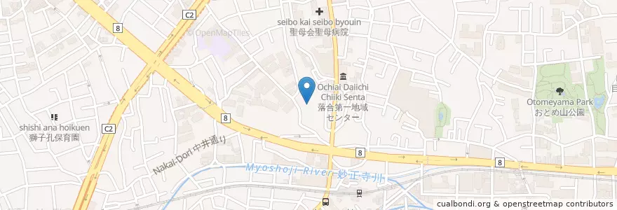 Mapa de ubicacion de 中落合第二保育園 en Jepun, 東京都, 新宿区.