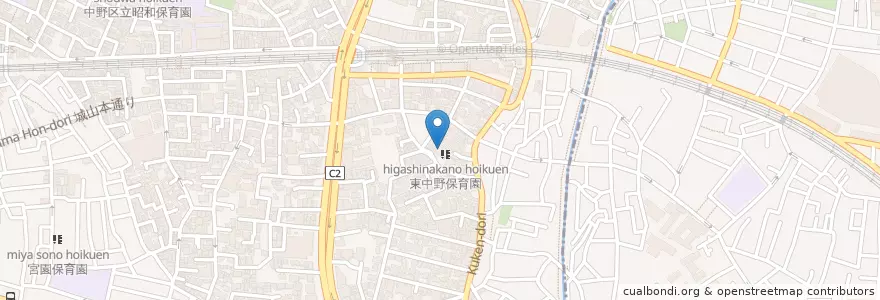 Mapa de ubicacion de 中野区立東中野図書館 en 日本, 東京都, 中野区.