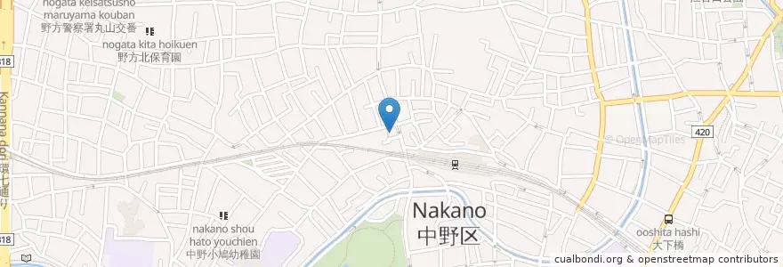 Mapa de ubicacion de 中野沼袋郵便局 en Япония, Токио, Накано.